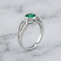 925 Silver Green Bow Ring