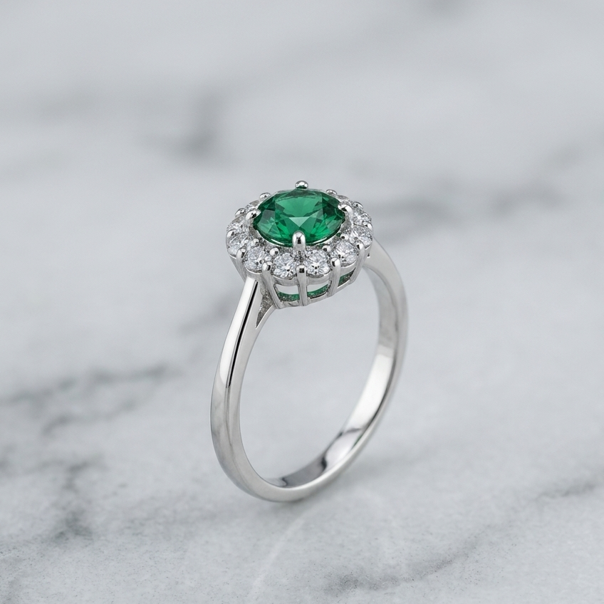 925 Silver Floral Cluster Ring