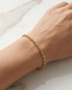 Gold Plated Classic Rope Chain Bracelet