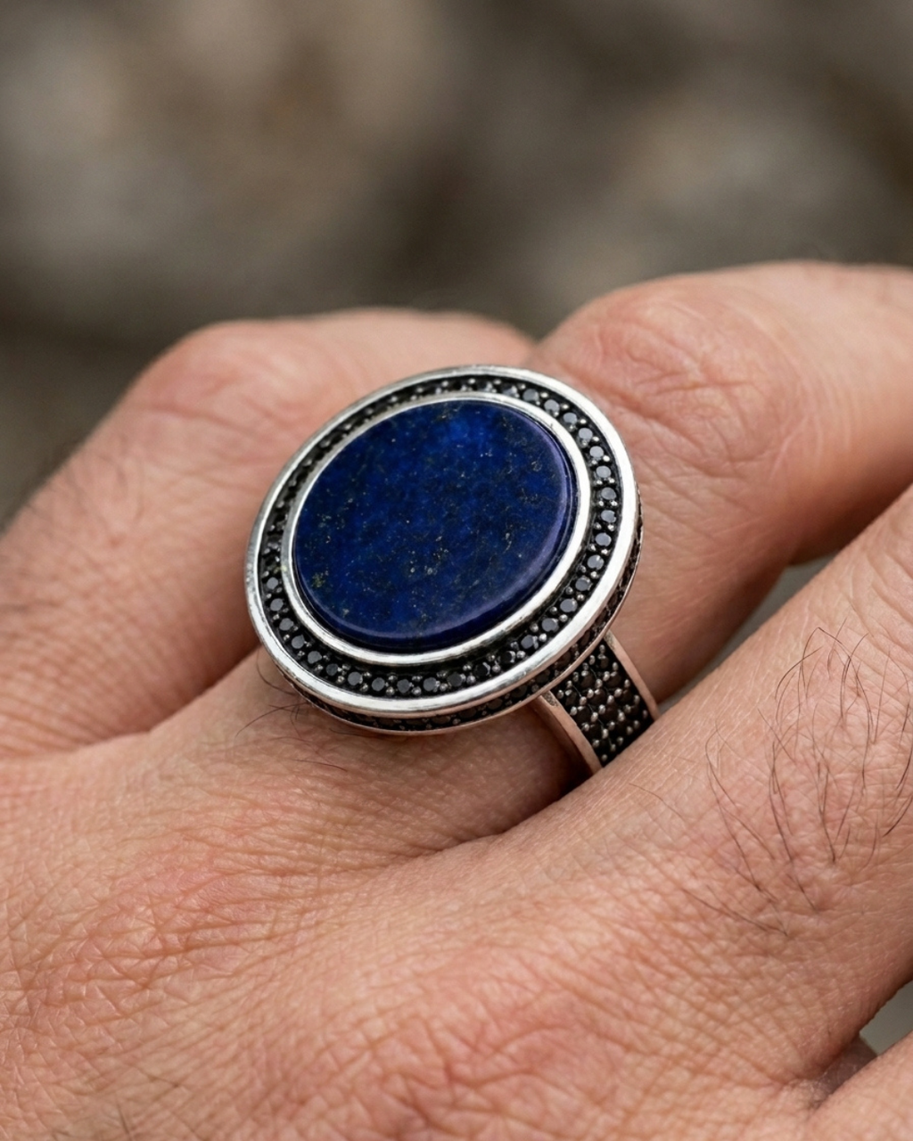 Midnight Azure Galaxy Ring