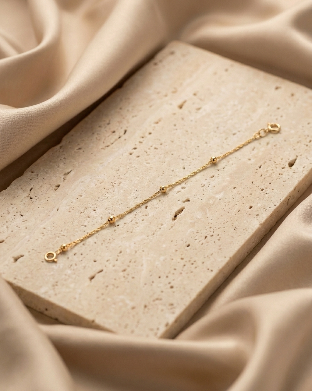 Lyra Dainty Station Gold Plated Bracelet