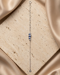 Cobalt Baguette Paperclip Bracelet