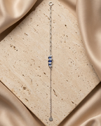 Cobalt Baguette Paperclip Bracelet
