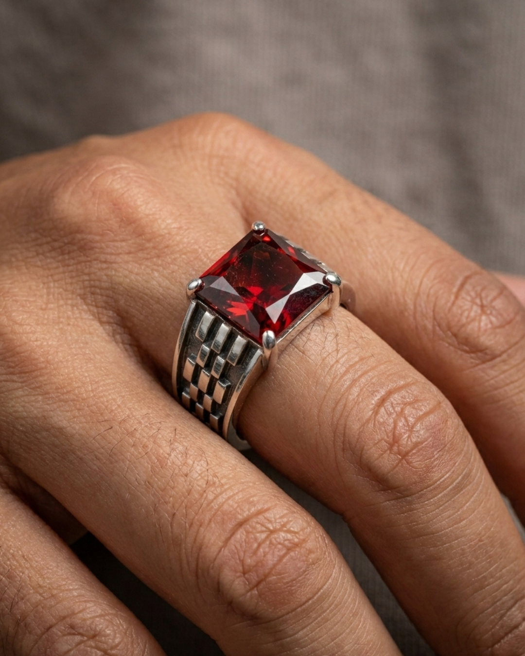 The Crimson Grid Signet