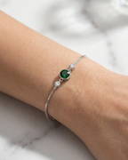 Esme Emerald Minimalist Bracelet