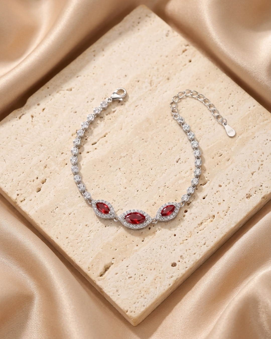 Luxury Scarlet Trio Marquise Bracelet