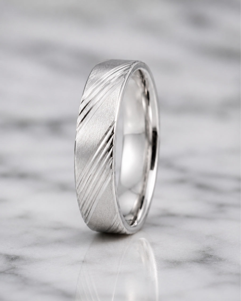 Zenith Slant Engraved Men’s Dibla Ring