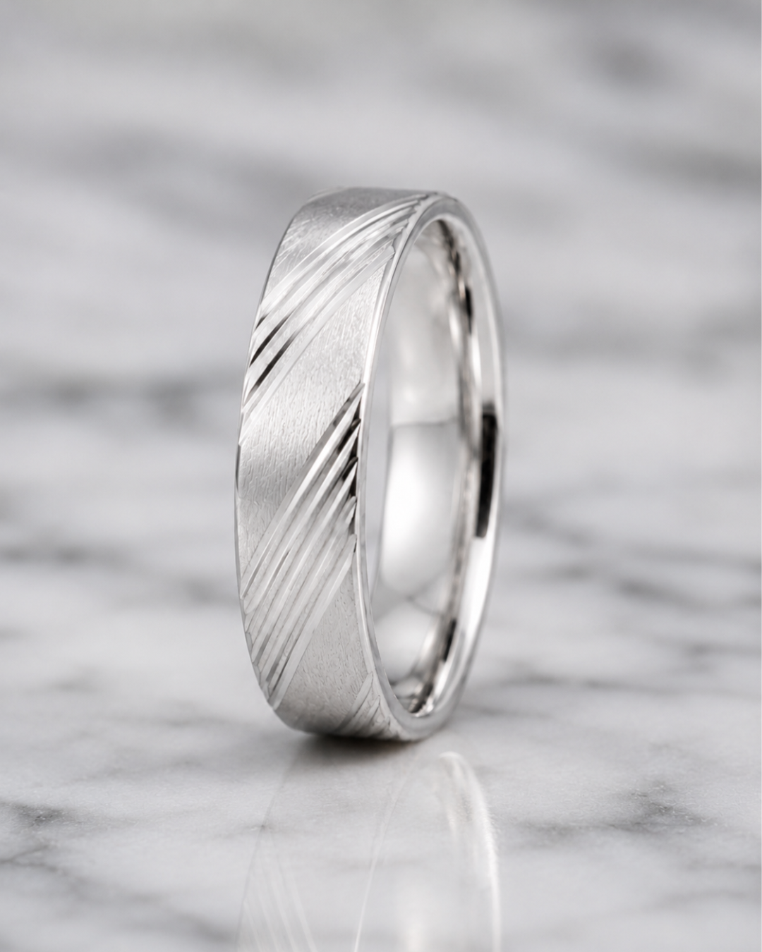 Zenith Slant Engraved Men’s Dibla Ring