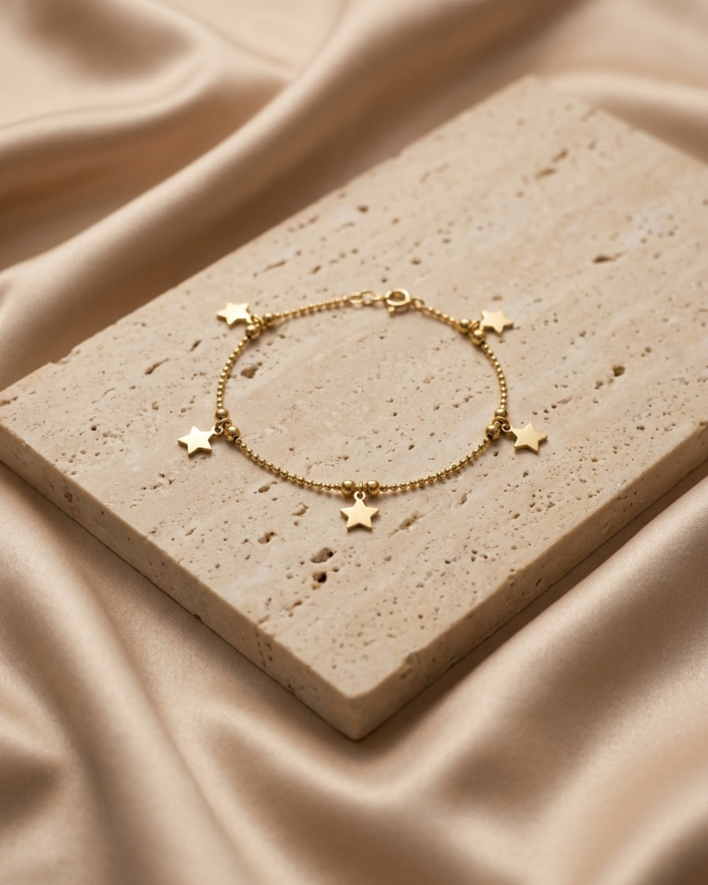 Astraea Golden Star Dangle Bracelet