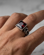Crimson Chain Sovereign Ring