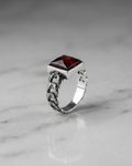 Crimson Chain Sovereign Ring