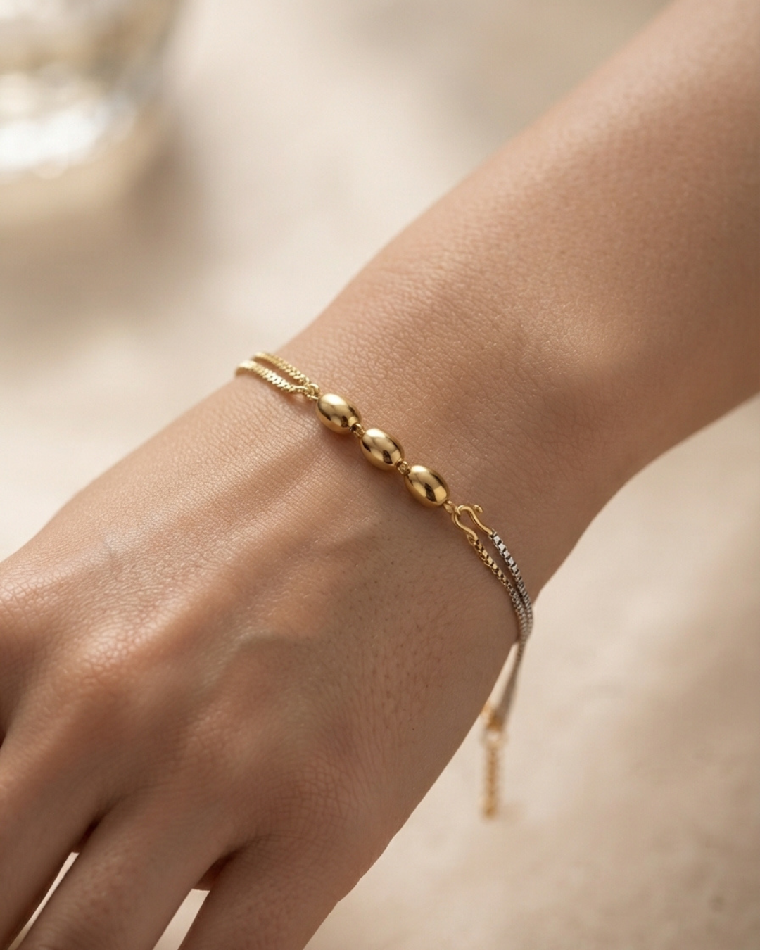 The Vesta Two Tone Gold Plated Bracelet