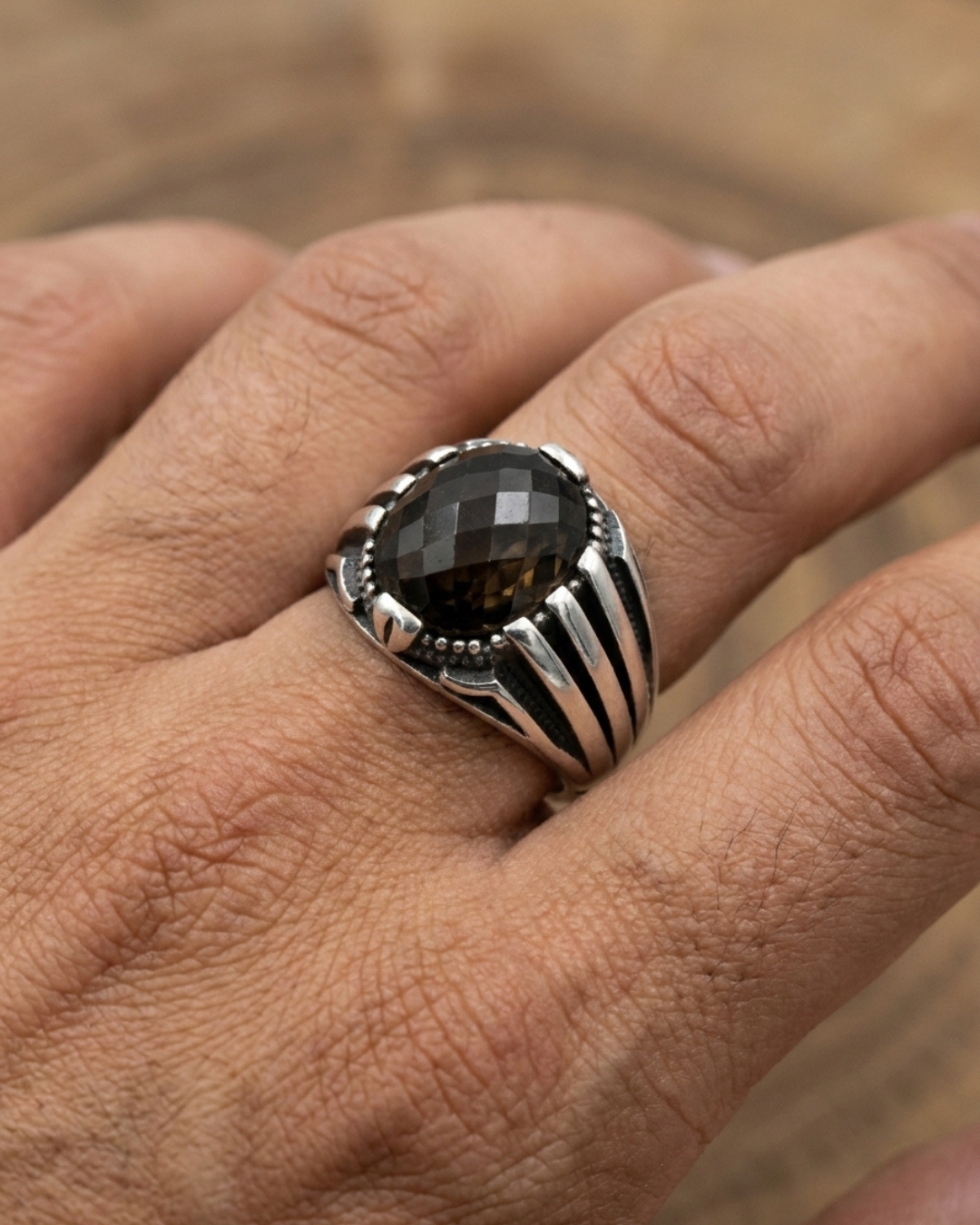 Sovereign Smokey Claw Signet Ring