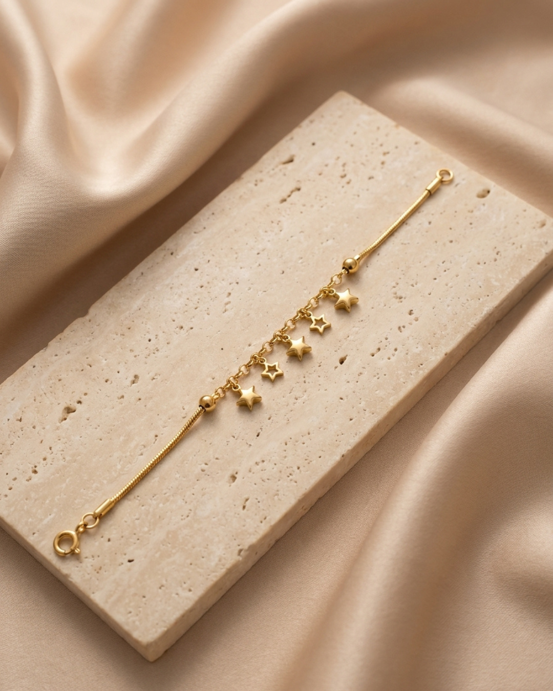 Celestial Gold Plated Star Charm Bracelet