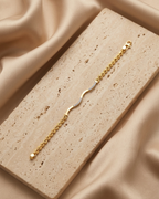 Serpentine Wave Gilded Bracelet
