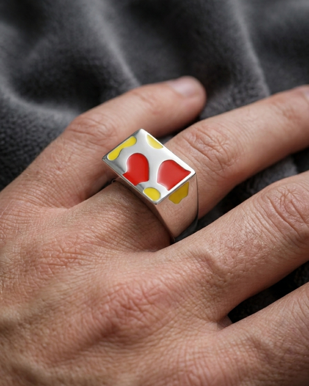 Vibrant Abstract Signet Ring