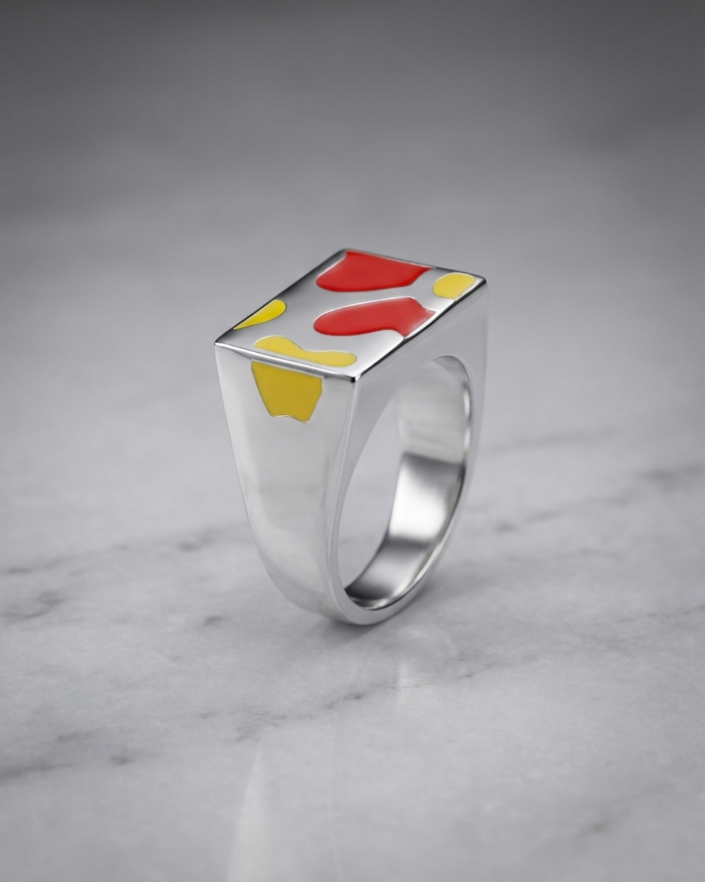 Vibrant Abstract Signet Ring
