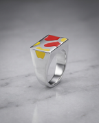 Vibrant Abstract Signet Ring