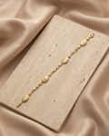Gold Plated Textured Oval Cut Bracelet