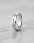 Titan Sandblasted Center Silver Dibla Ring