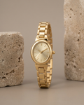 Aura Minimalist Gilded Oyster Link Watch
