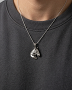 925 Sterling Silver Stallion Equestrian Pendant