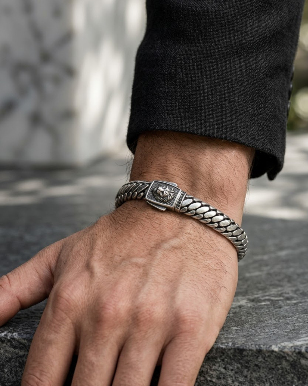 Lion Keel Bracelet Sterling Silver