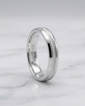 Milgrain Ribbed Men's Dibla Ring Sterling Silver