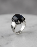 Onyx Talon Signet Ring