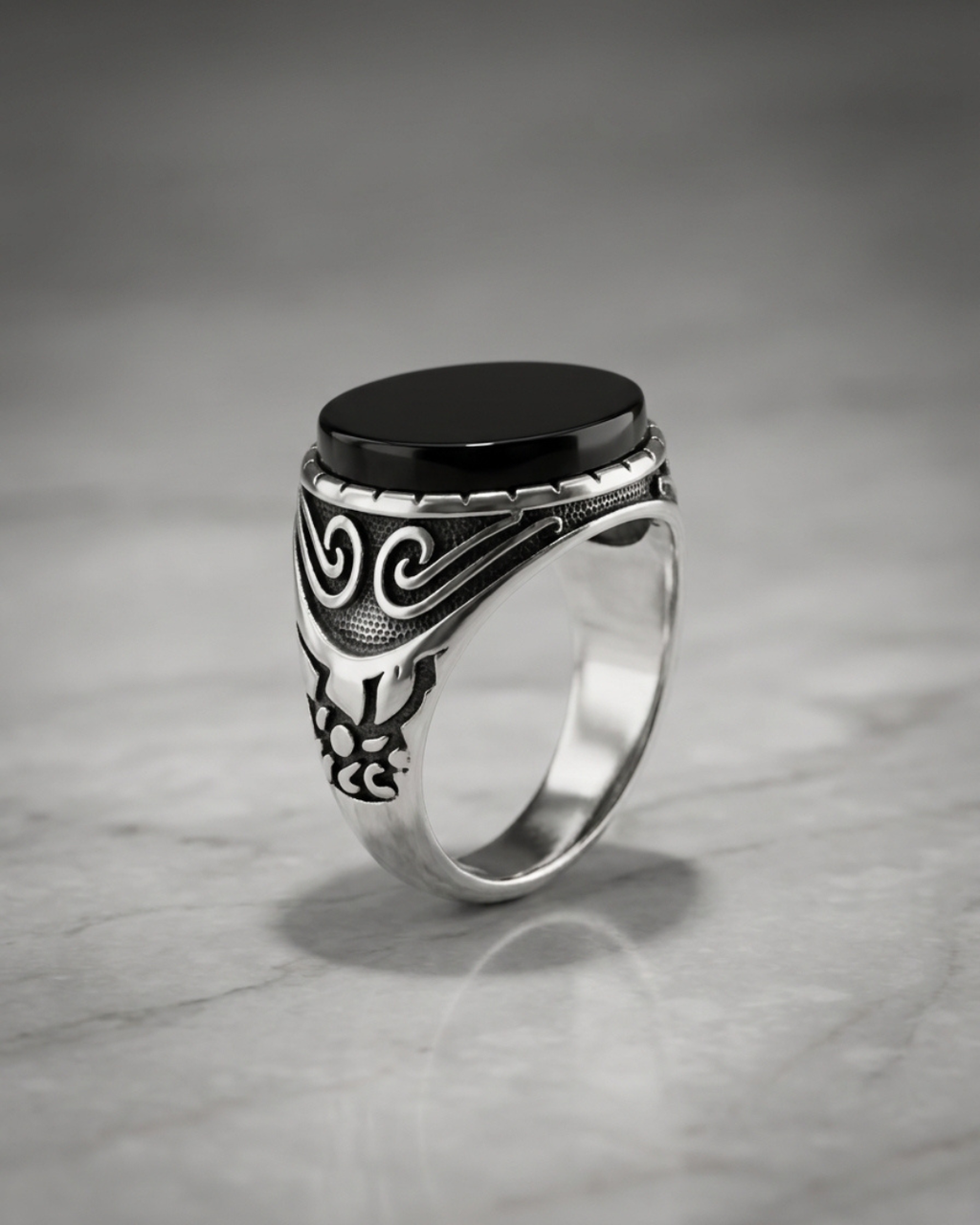 Legacy Obsidian Wave Ring