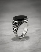 Legacy Obsidian Wave Ring