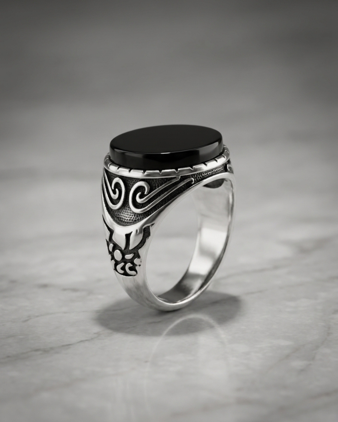 Legacy Obsidian Wave Ring