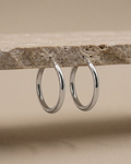 أقراط حلقية أنبوبية بولندية من الفضة الإسترلينية