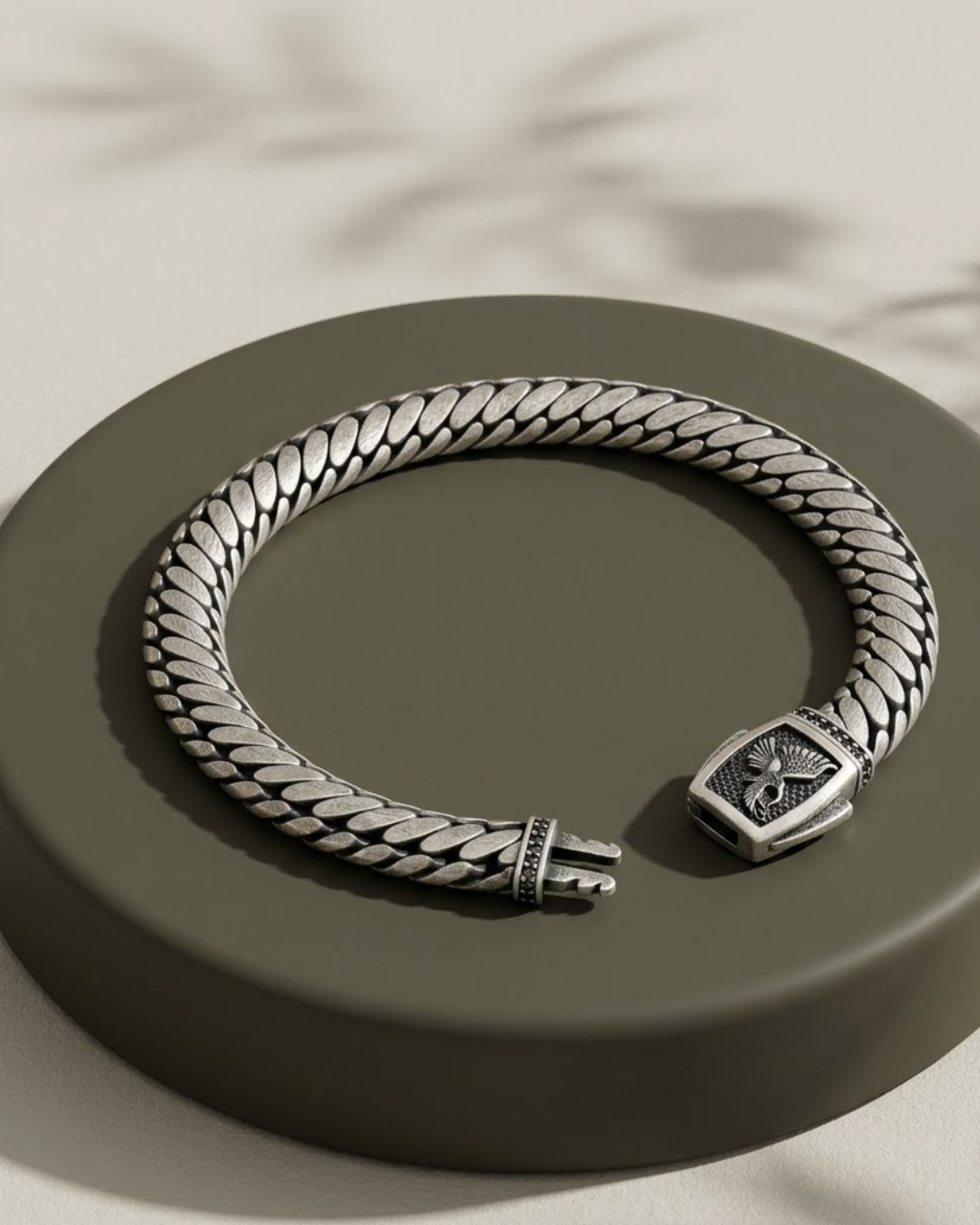 Eagle Woven Men's Bracelet Sterling Silver