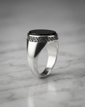 Royal Waves Onyx Signet Ring