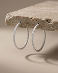 Twisted Rope Hoops Earring Sterling Silver