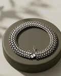 Double Braided Men's Bracelet Sterling Silver