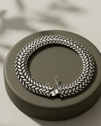 Double Braided Men's Bracelet Sterling Silver