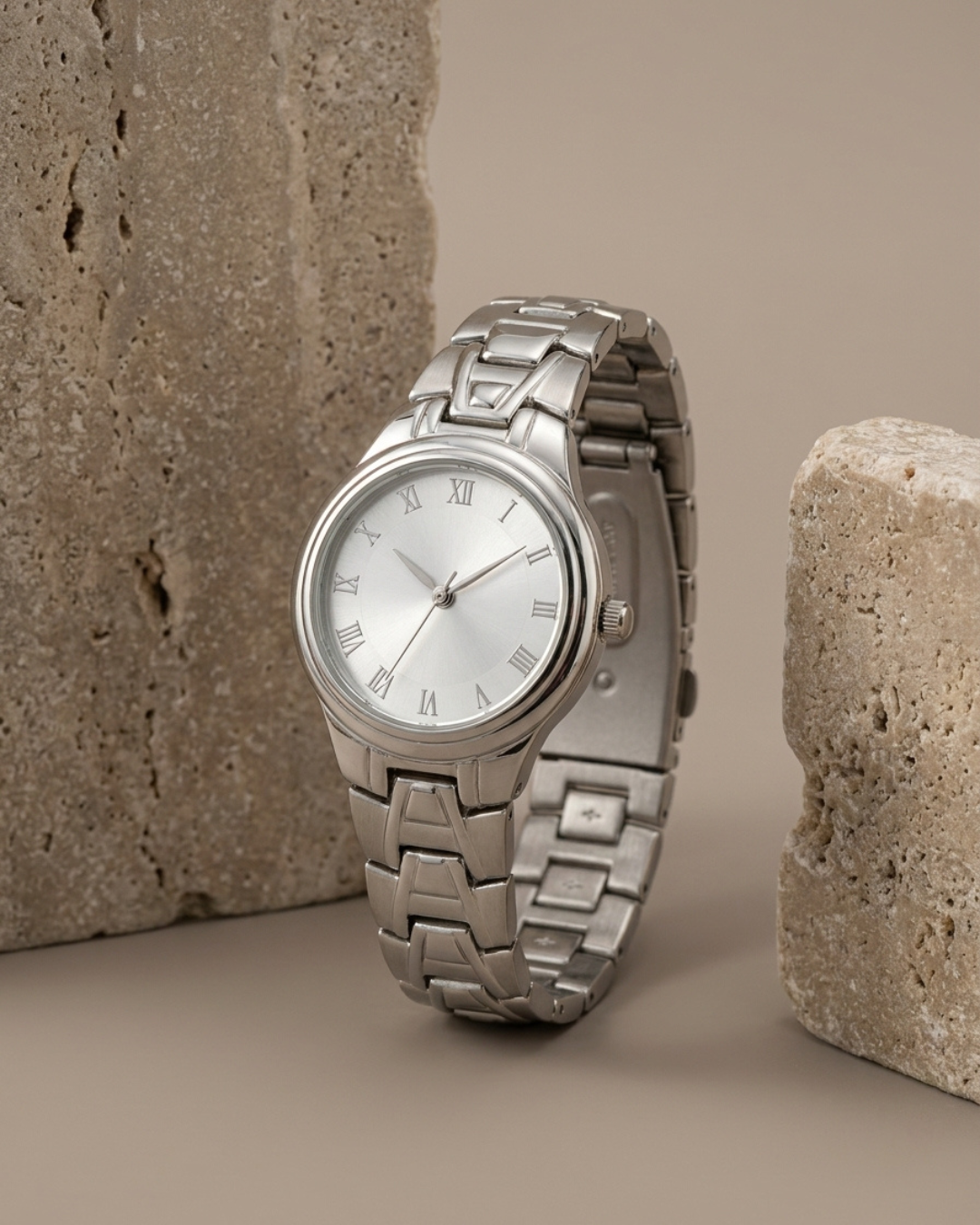 Silver Timeless Roman Numeral Watch
