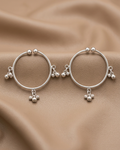 Charm Dangling Bangles Sterling Silver