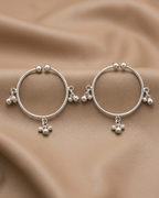 Charm Dangling Bangles Sterling Silver