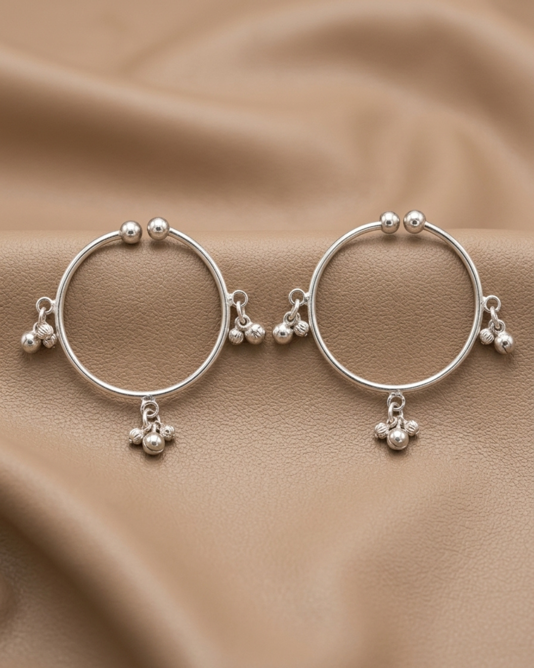 Charm Dangling Bangles Sterling Silver