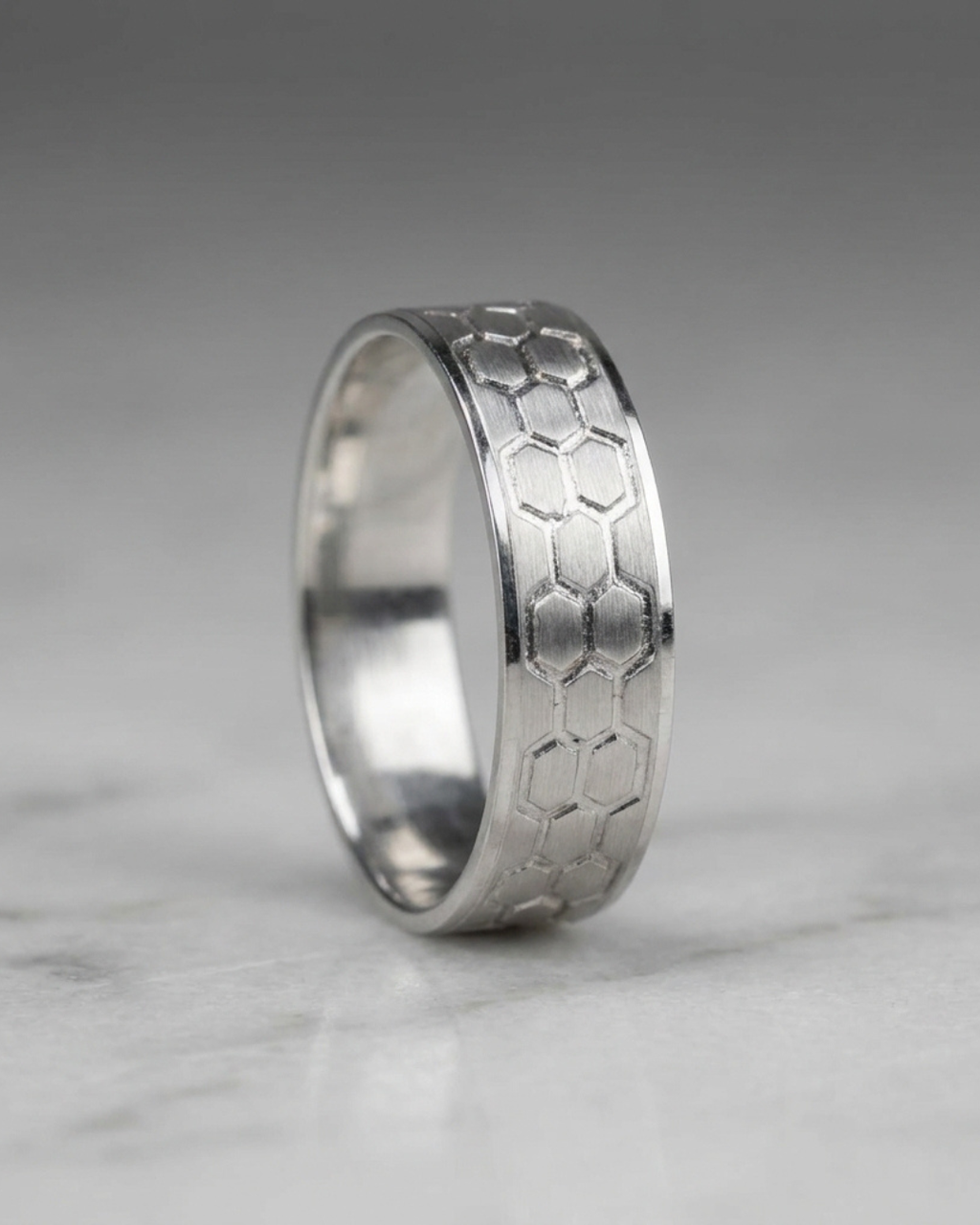 Nexus Honeycomb Textured Men’s Dibla Ring