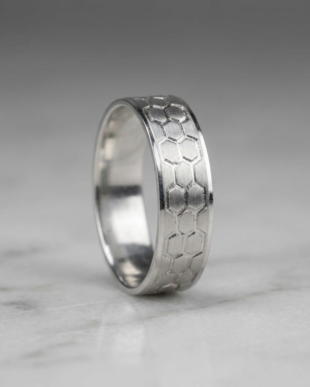 Nexus Honeycomb Textured Men’s Dibla Ring