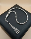 Filigree Oval Bead 33Misbaha Sterling Silver