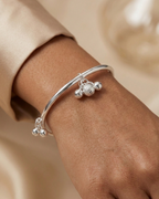 Charm Dangling Bangles Sterling Silver