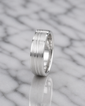 Zenith Triple Grooved Silver Men’s Dibla Ring