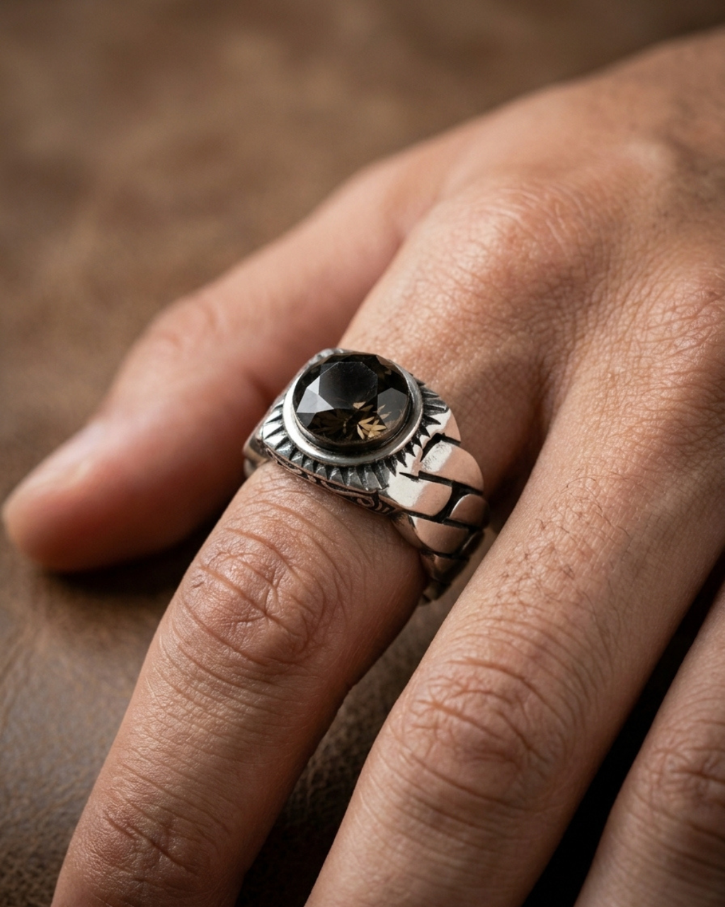 Imperial Smokey Cuban Signet Ring
