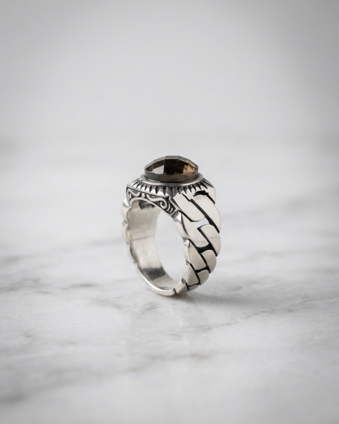 Imperial Smokey Cuban Signet Ring