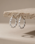 Braided Rope Twist Hoops Earring Sterling Silver